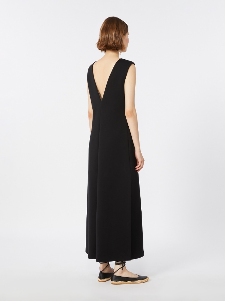 Robe longue en jersey scuba - NOIR - 3