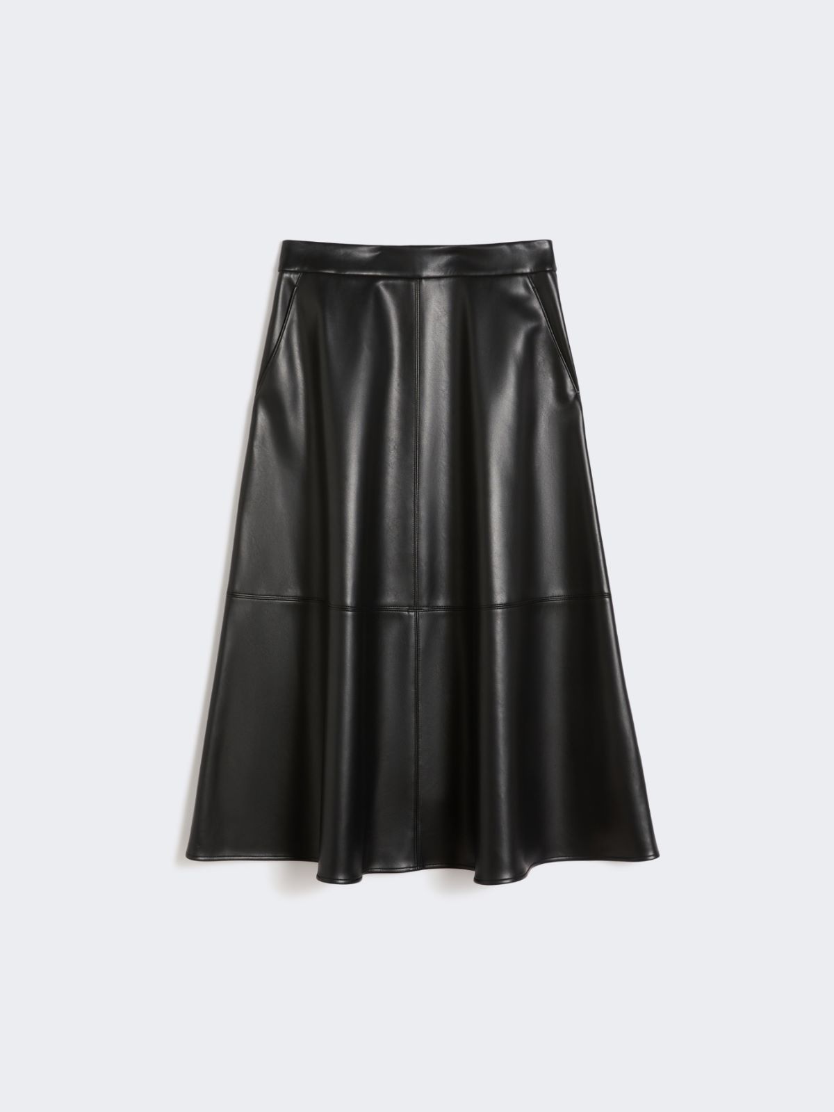 Coated fabric skirt - BLACK - Max Mara - 4