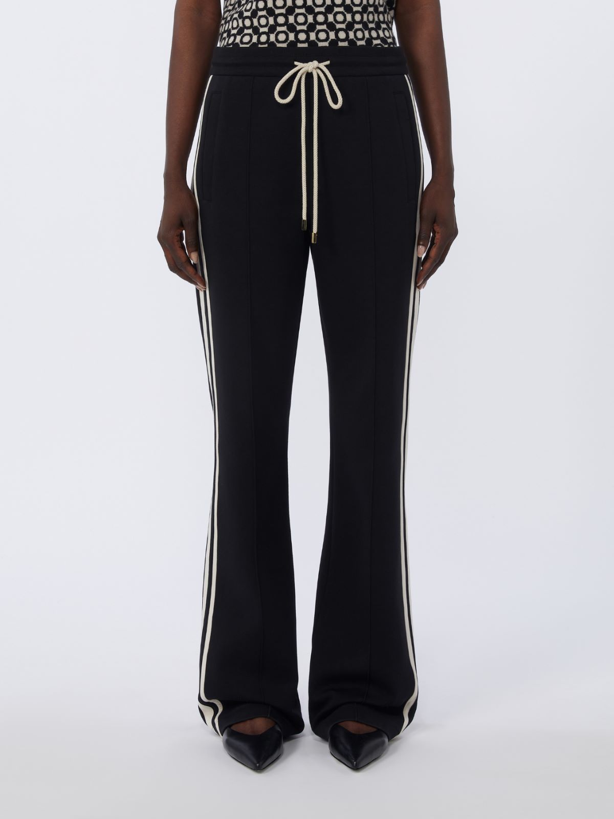 Cotton jersey trousers - BLACK - Max Mara - 4