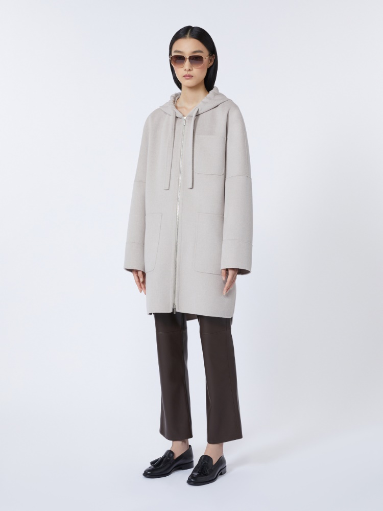 Slim-fit coated fabric trousers - CHOCOLATE - Max Mara