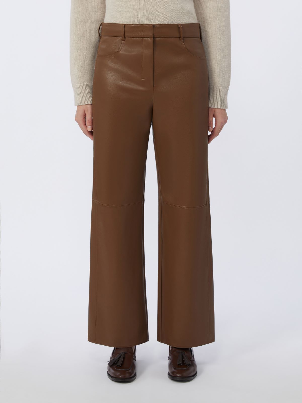 Coated fabric trousers - TOBACCO - Max Mara - 5