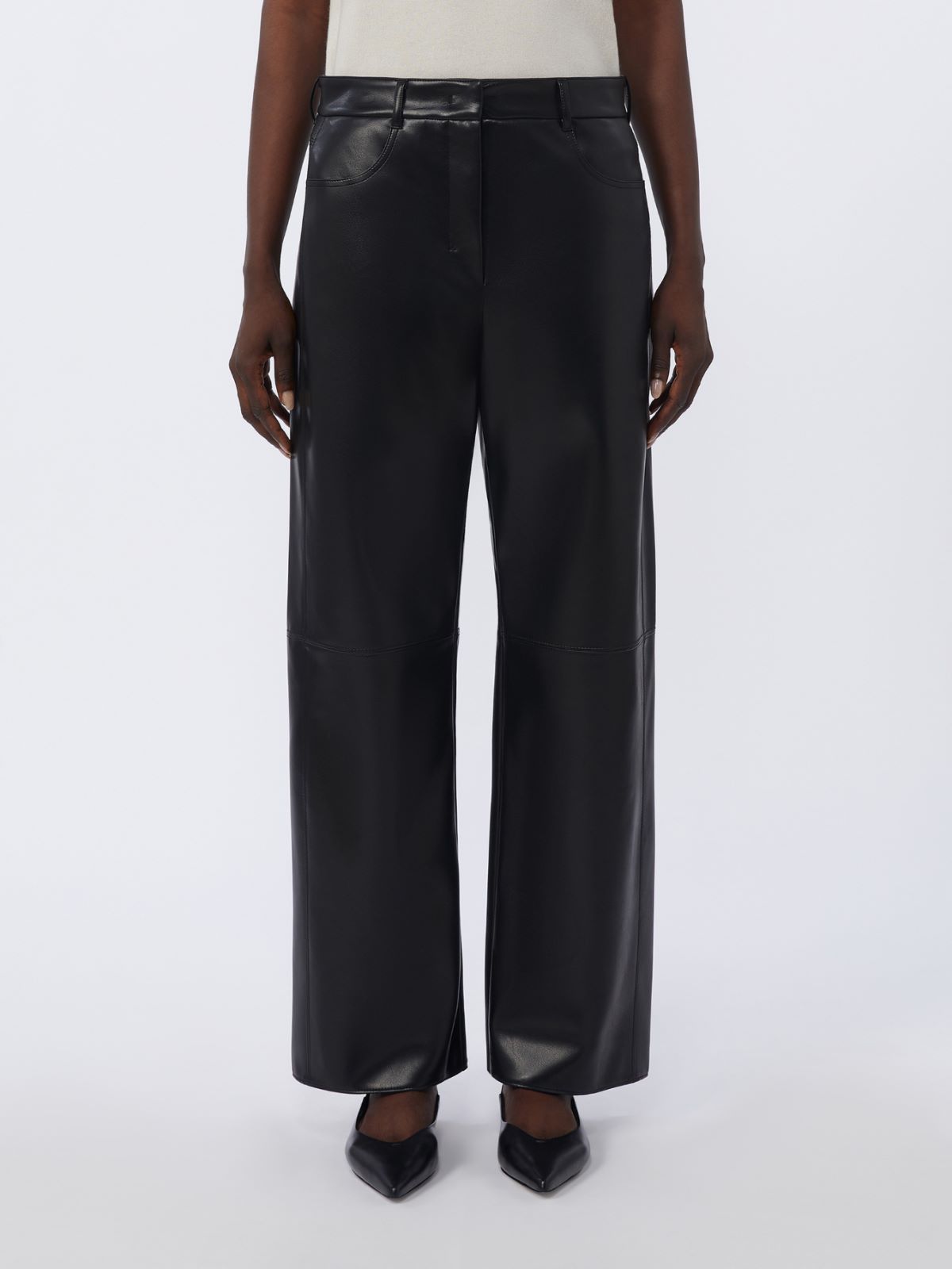 Coated fabric trousers - BLACK - Max Mara - 5