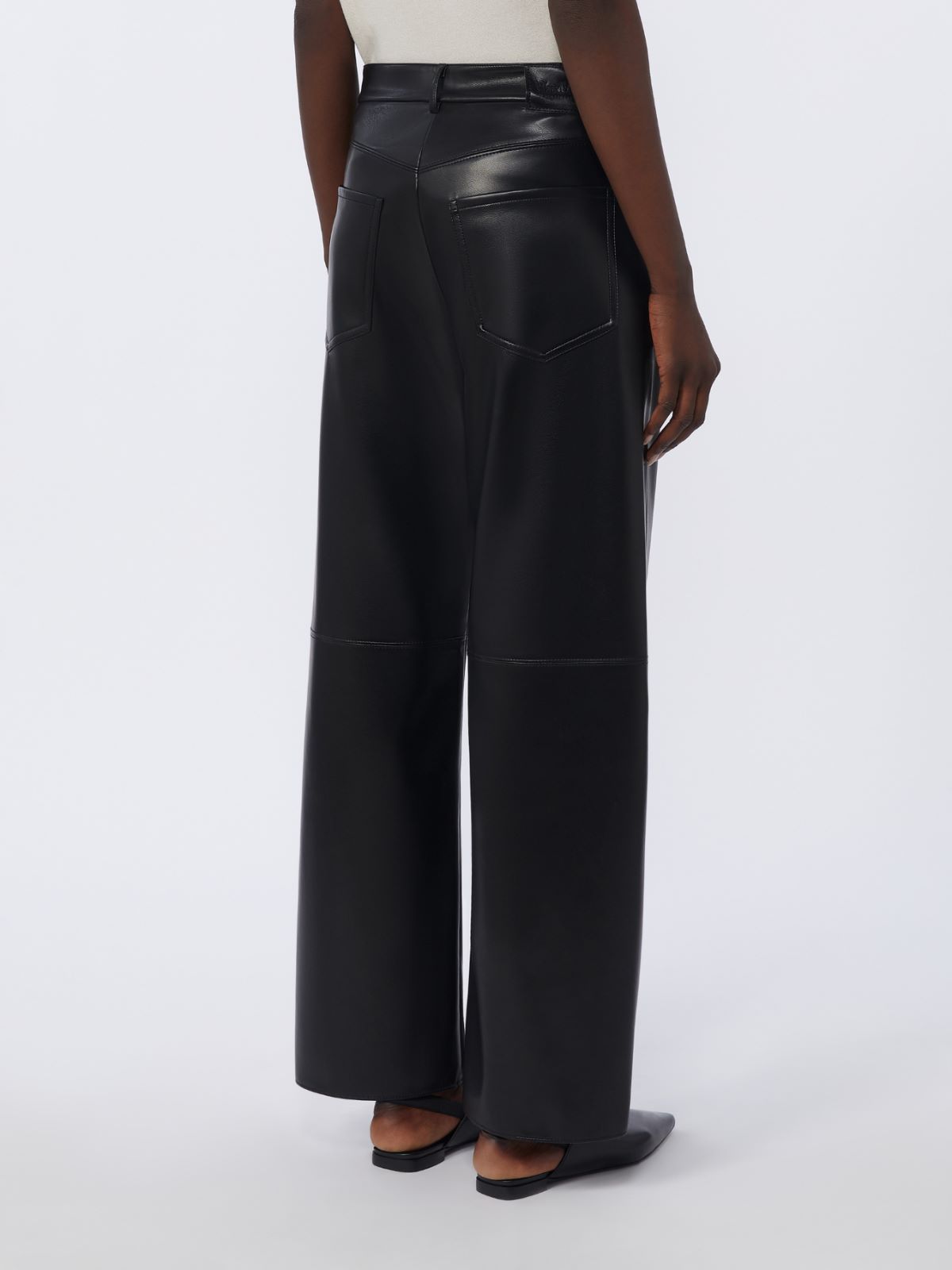 Coated fabric trousers - BLACK - Max Mara - 5