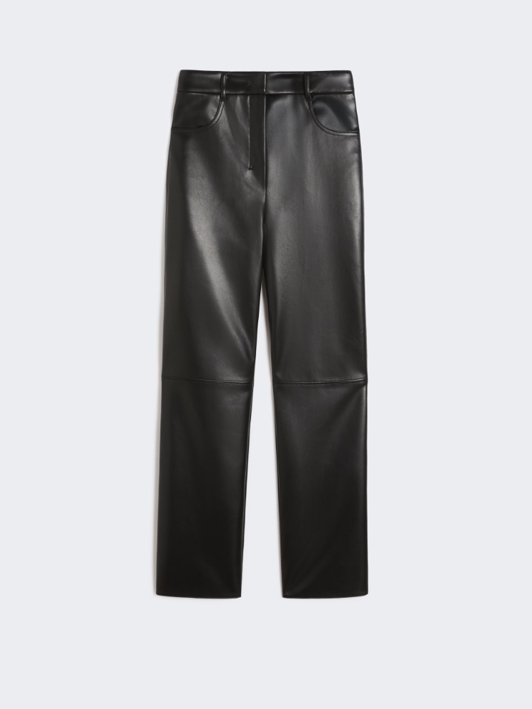 Coated fabric trousers - BLACK - Max Mara