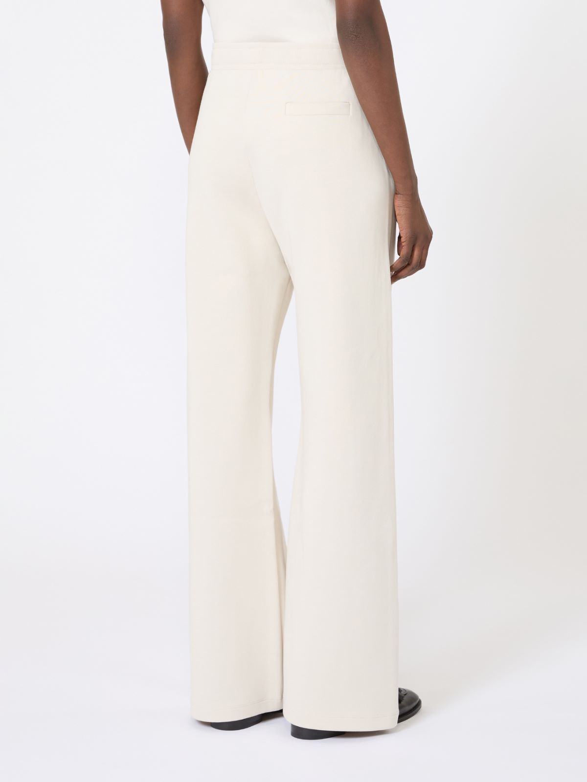Wide-fit jersey trousers - ECRU - Max Mara - 4