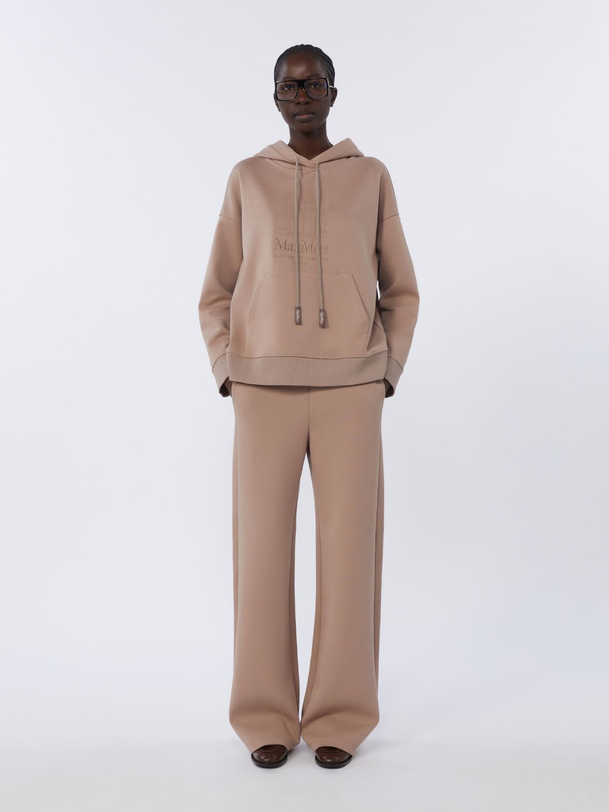 Wide-fit jersey trousers - PINK - Max Mara