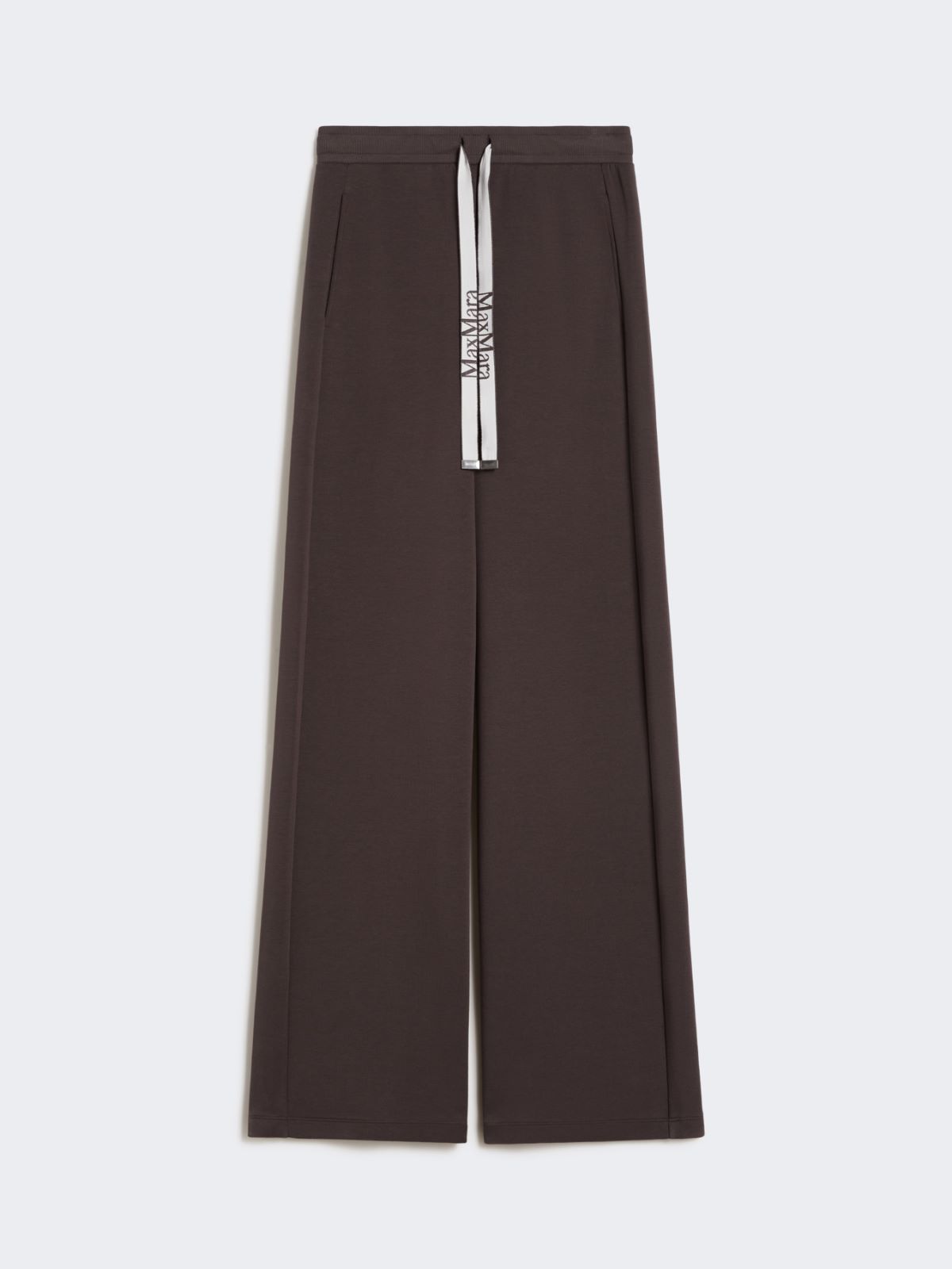 Wide-fit jersey trousers - CHOCOLATE - Max Mara - 4