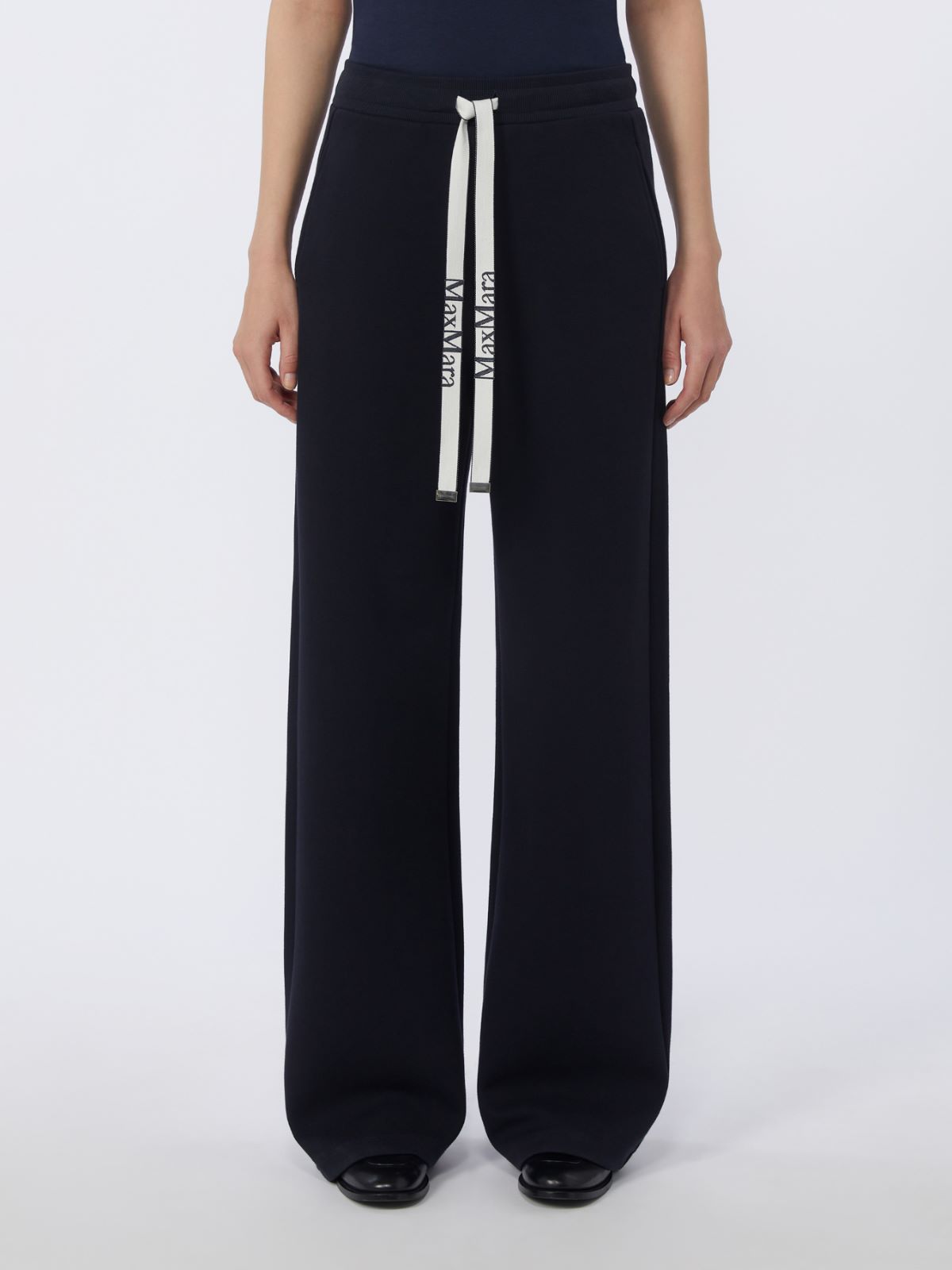 Wide-fit jersey trousers - ULTRAMARINE - Max Mara - 4