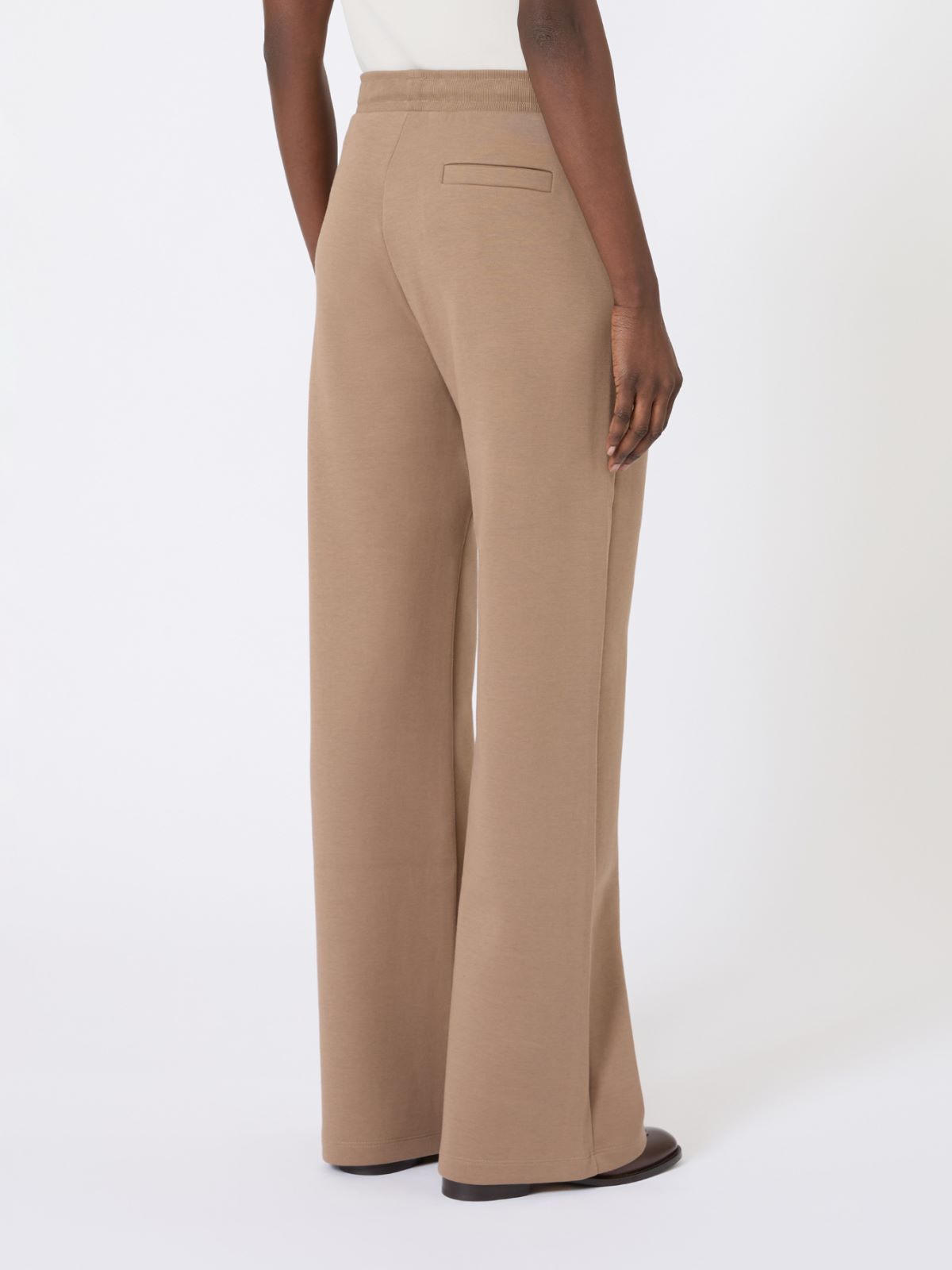 Wide-fit jersey trousers - CAMEL - Max Mara - 4