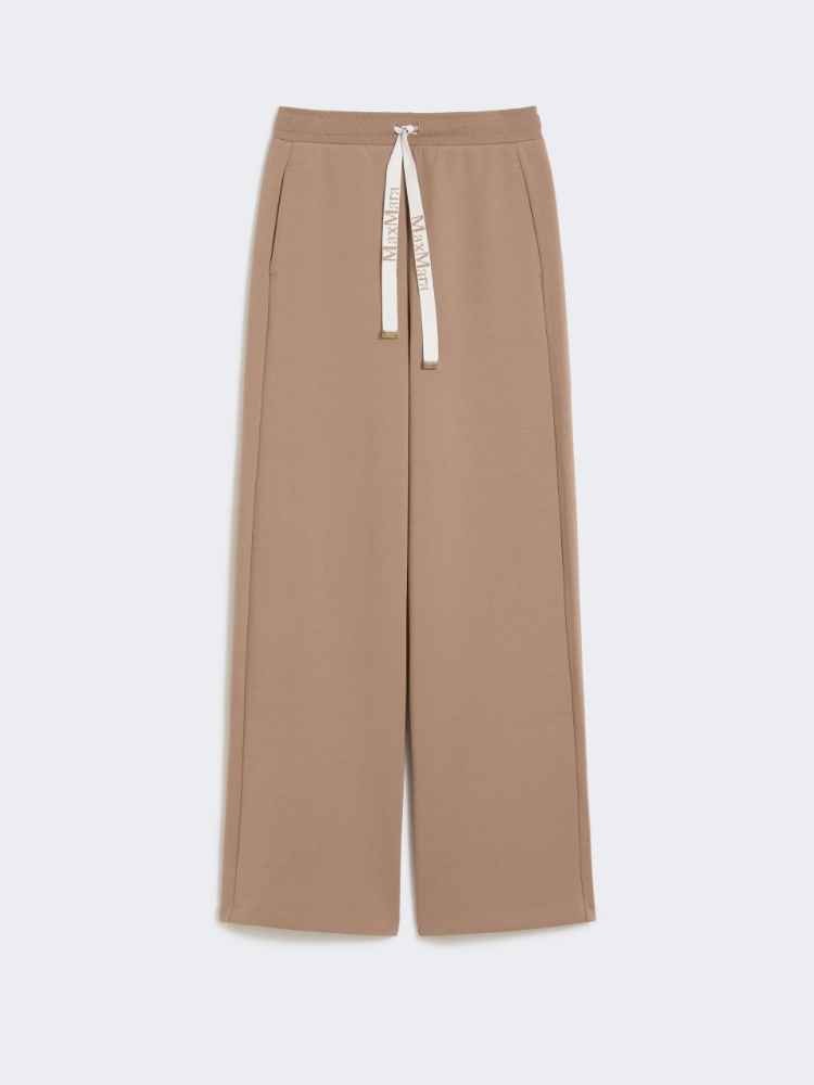 Wide-fit jersey trousers - CAMEL - Max Mara
