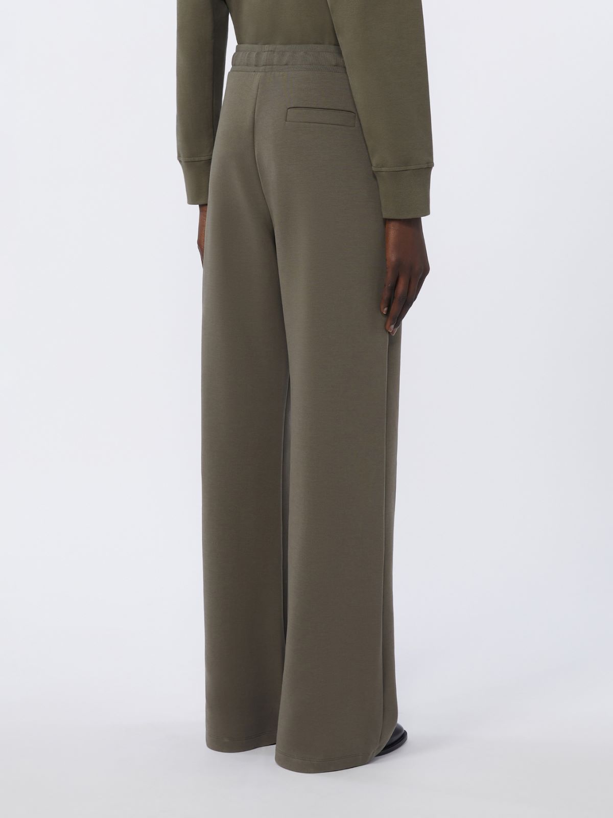 Wide-fit jersey trousers - KAKI - Max Mara - 4