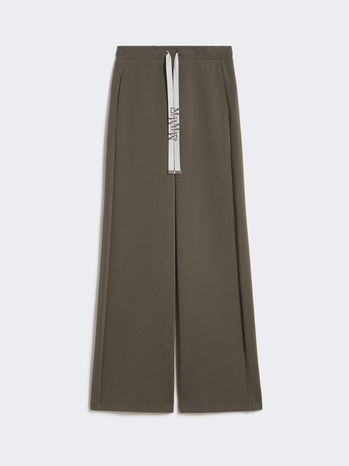 Wide-fit jersey trousers - KAKI - Max Mara - 4