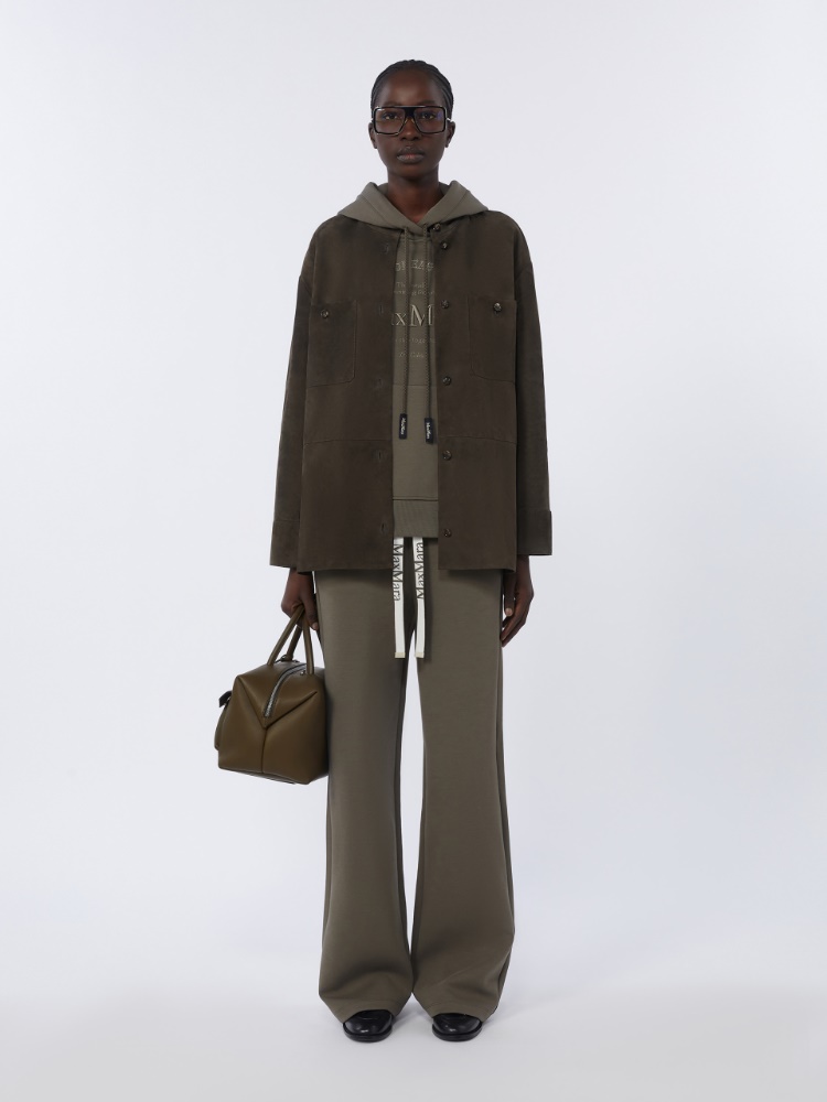 Wide-fit jersey trousers - KAKI - Max Mara