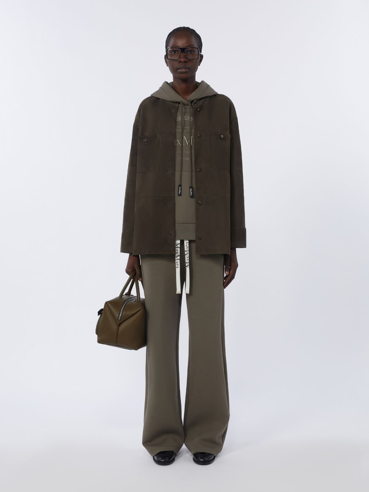 Wide-fit jersey trousers - KAKI - Max Mara - 4