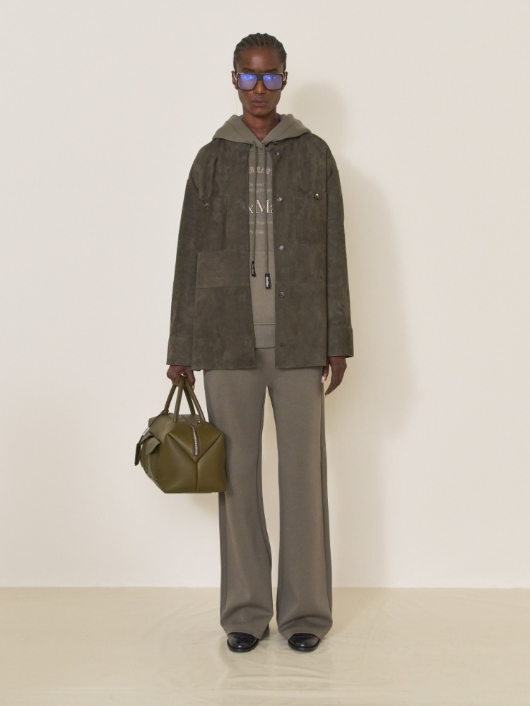 Wide-fit jersey trousers + KAKI - Max Mara