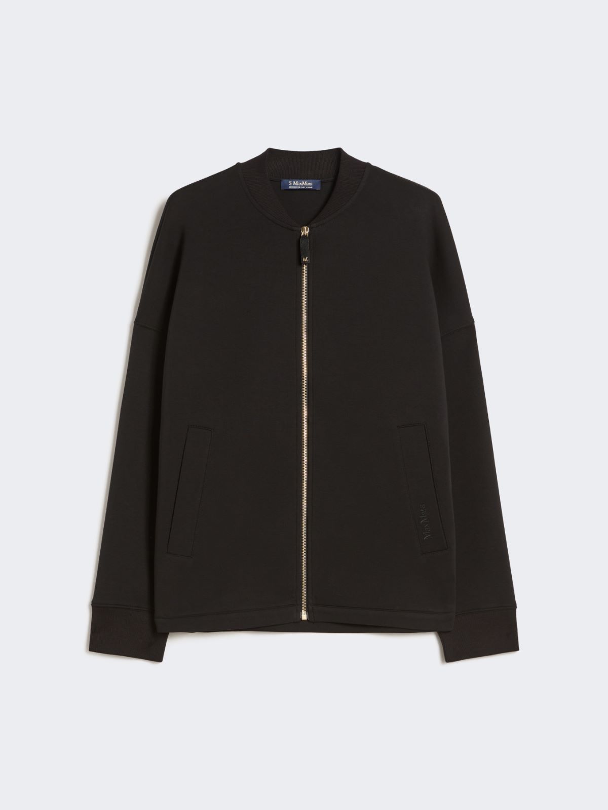 Jacke aus Scuba-Jersey - SCHWARZ - Max Mara - 4