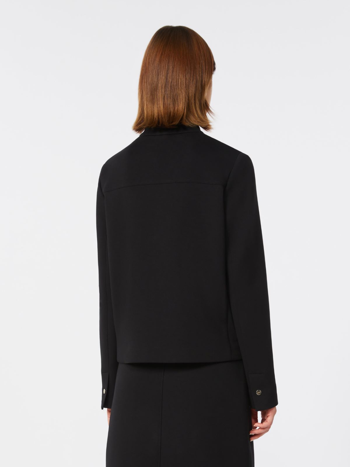 Scuba jersey biker jacket - BLACK - 3