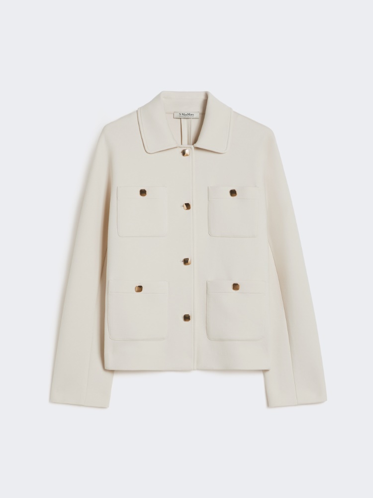 Boxy-fit scuba jersey jacket - ECRU - Max Mara
