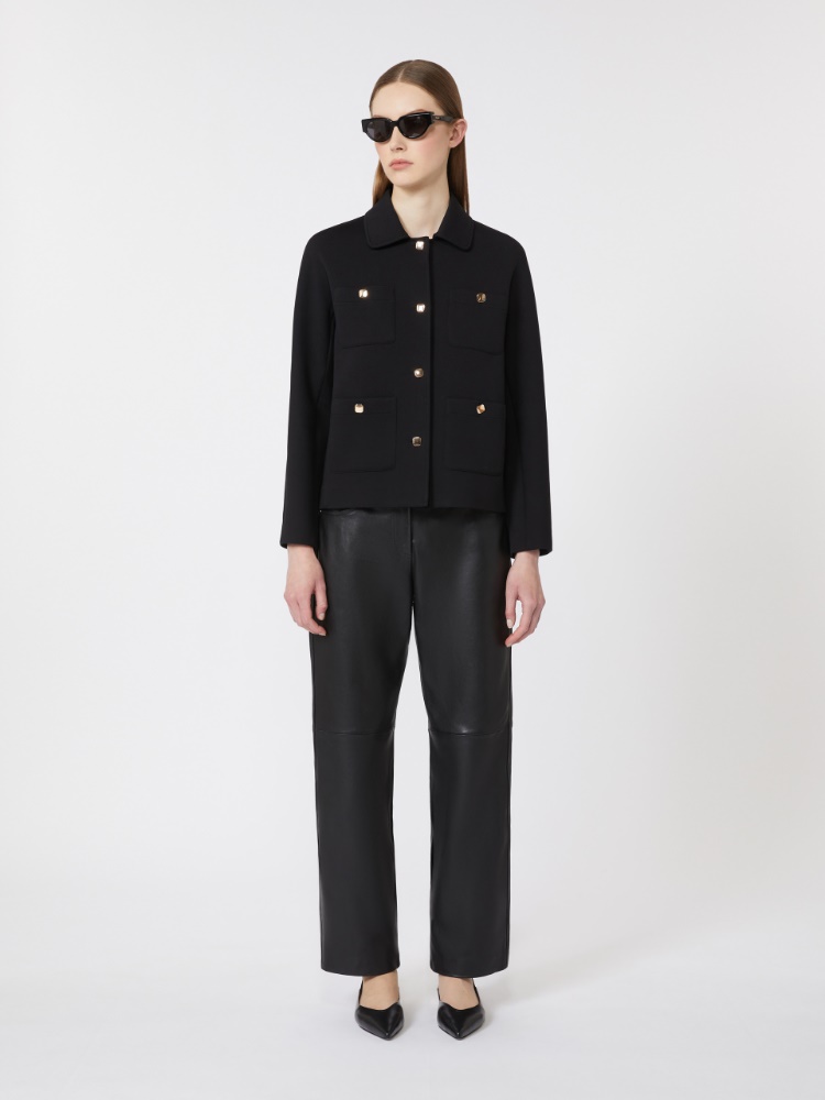 Boxy-fit scuba jersey jacket - BLACK - Max Mara