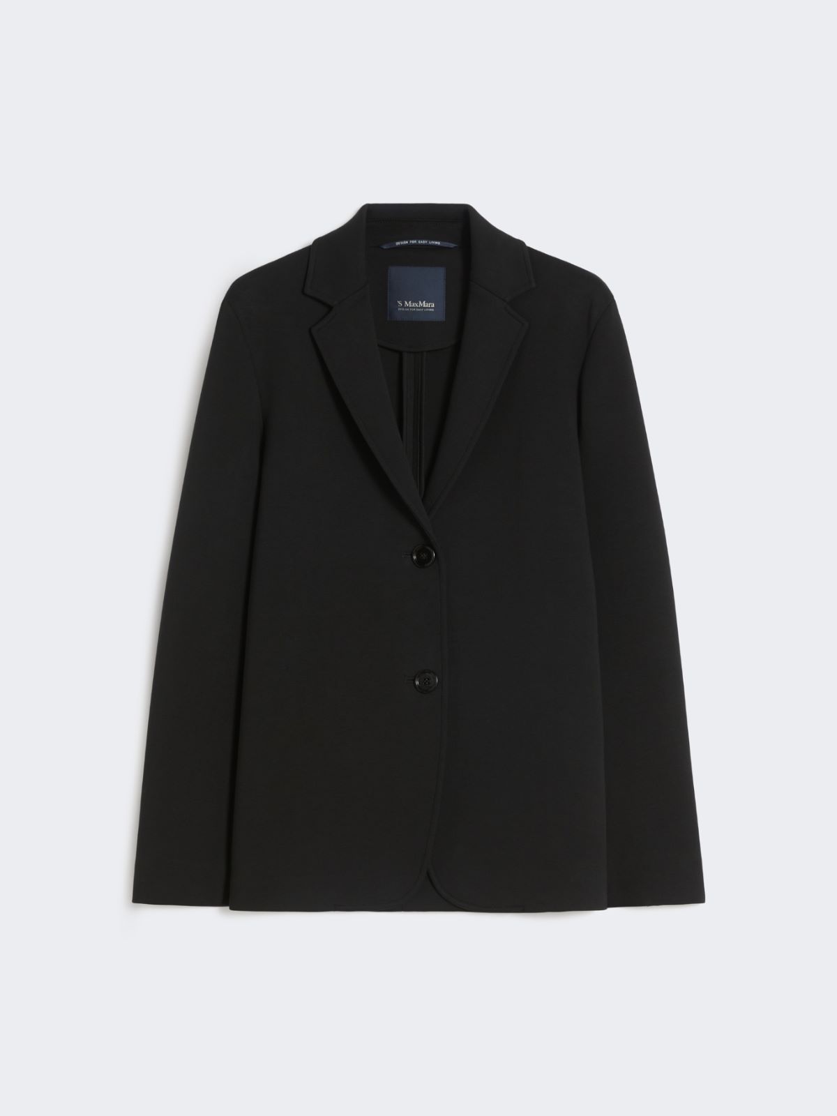 Single-breasted scuba jersey jacket - BLACK - Max Mara - 8