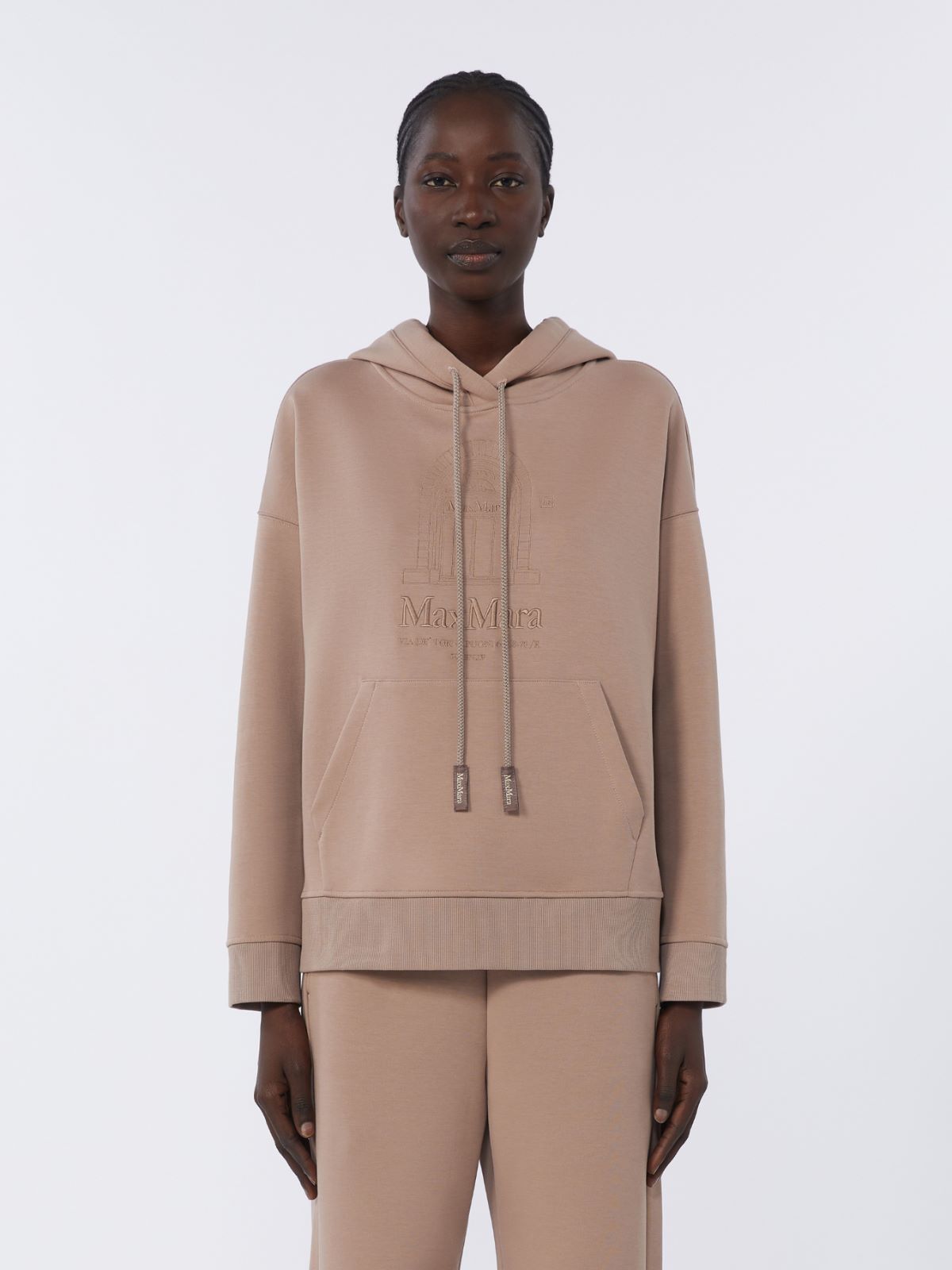 Technical cotton jersey sweatshirt - PINK - Max Mara - 5