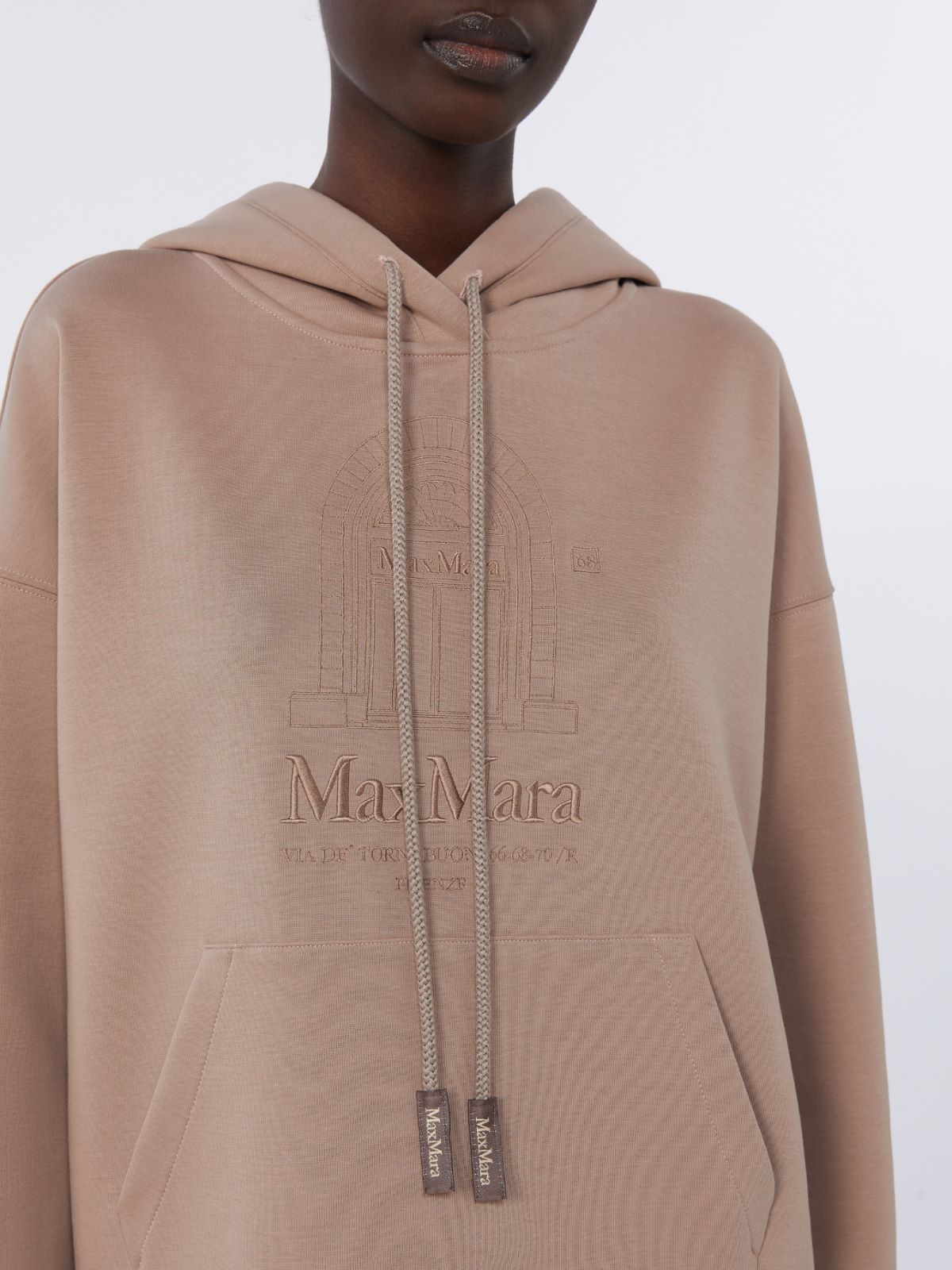 Technical cotton jersey sweatshirt - PINK - Max Mara - 5