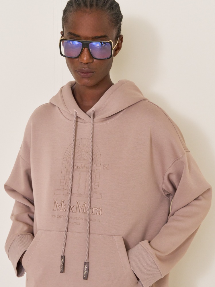 Technical cotton jersey sweatshirt + PINK - Max Mara