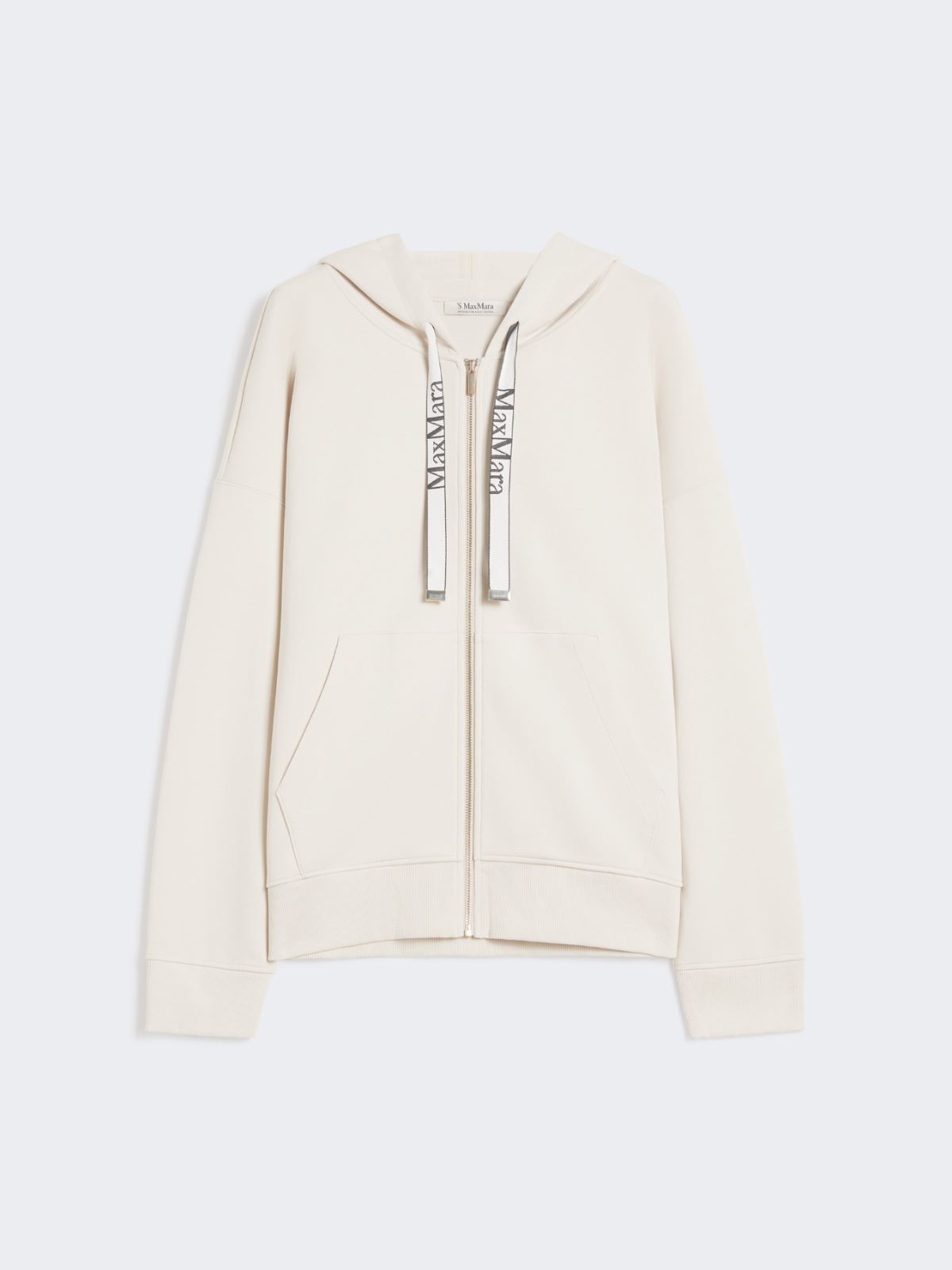 Technical jersey zip-up sweatshirt - ECRU - Max Mara - 8