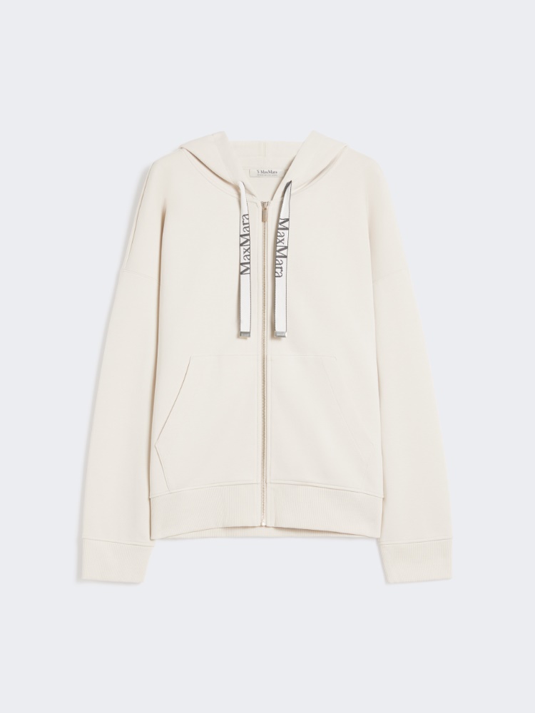 Technical jersey zip-up sweatshirt - ECRU - Max Mara