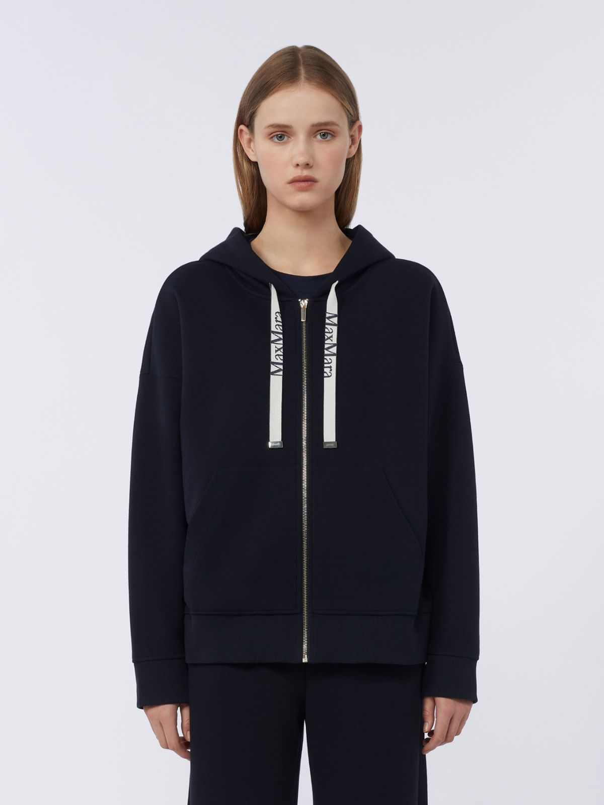 Technical jersey zip-up sweatshirt - ULTRAMARINE - Max Mara - 4