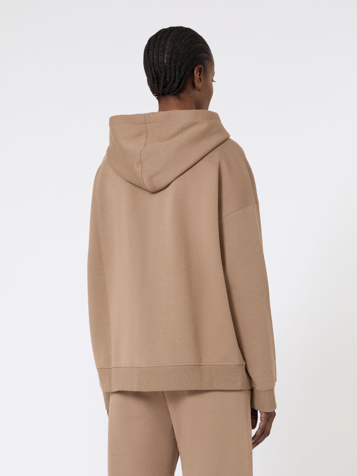 Technical jersey zip-up sweatshirt - CAMEL - Max Mara - 6