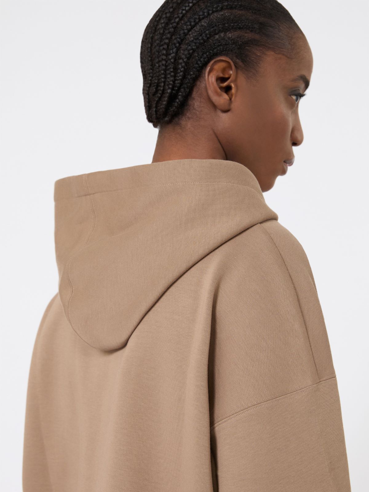 Technical jersey zip-up sweatshirt - CAMEL - Max Mara - 6