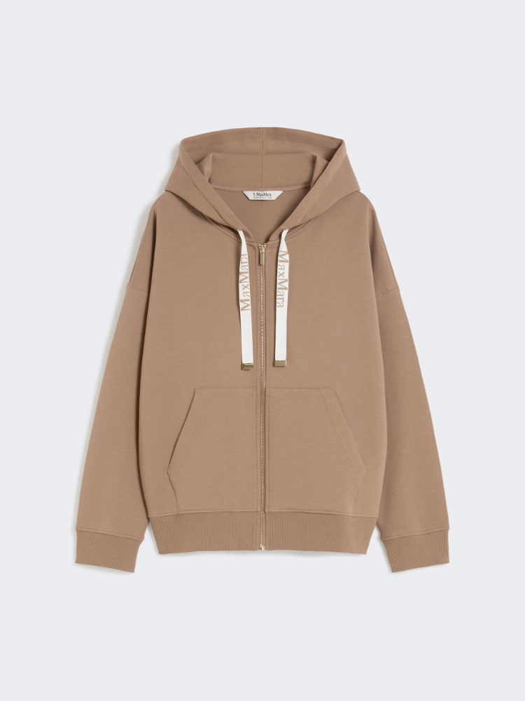 Technical jersey zip-up sweatshirt - CAMEL - Max Mara
