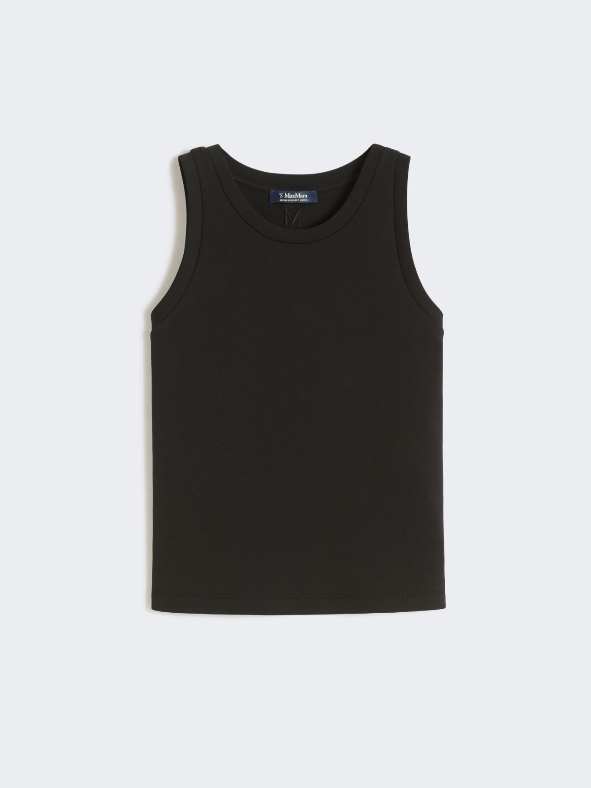 [カロリーナ] コットン ブレンド ジャージー トップ - BLACK - 4