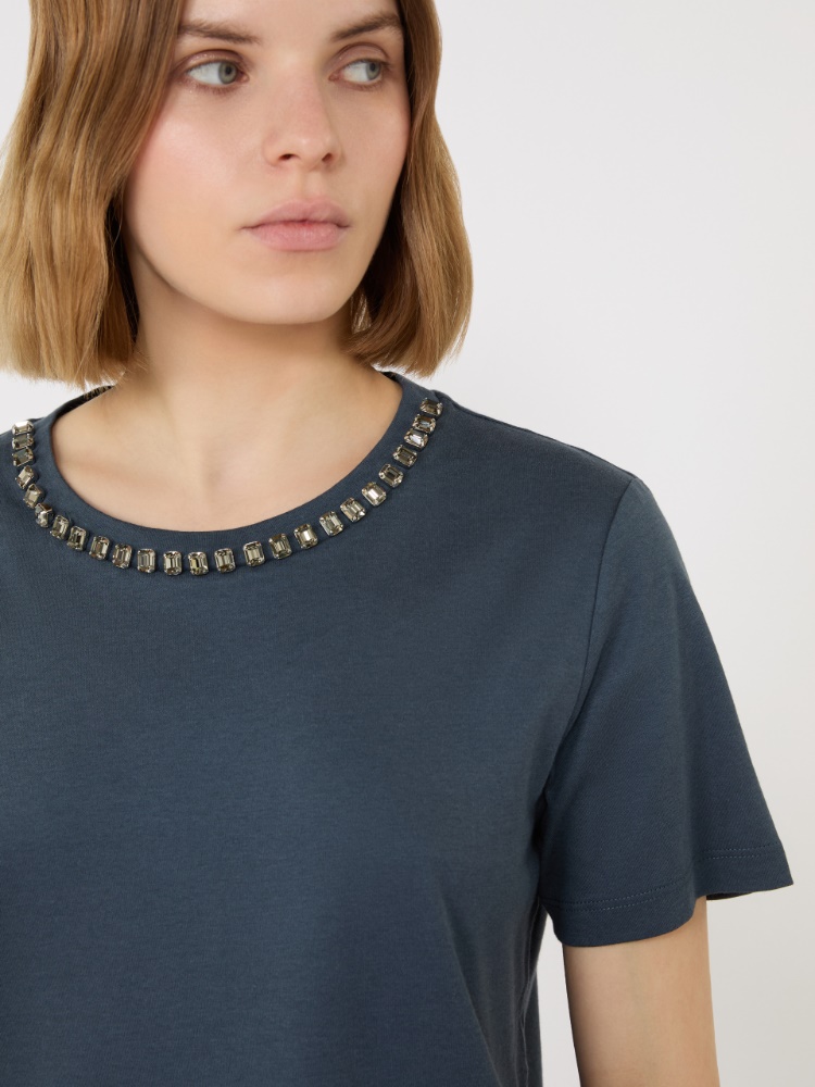 Cotton and modal T-shirt - ULTRAMARINE - Max Mara - 4