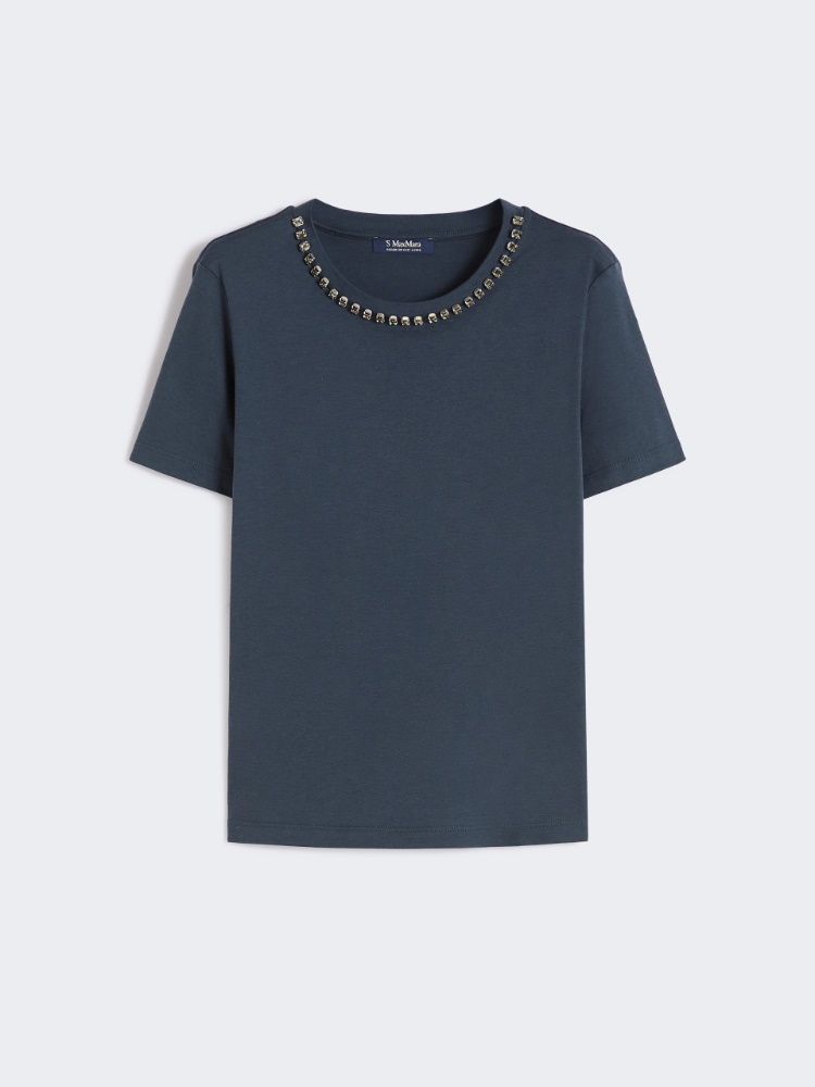 Cotton and modal T-shirt - ULTRAMARINE - Max Mara - 5
