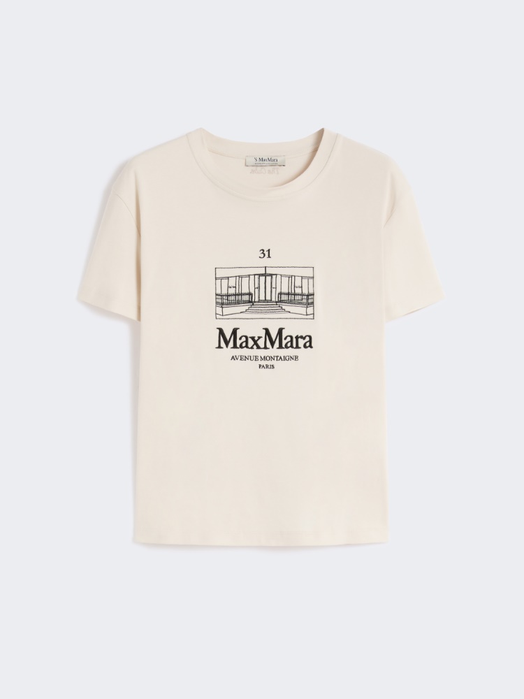 [ベッラ] コットン ジャージー Tシャツ - SAND - Max Mara