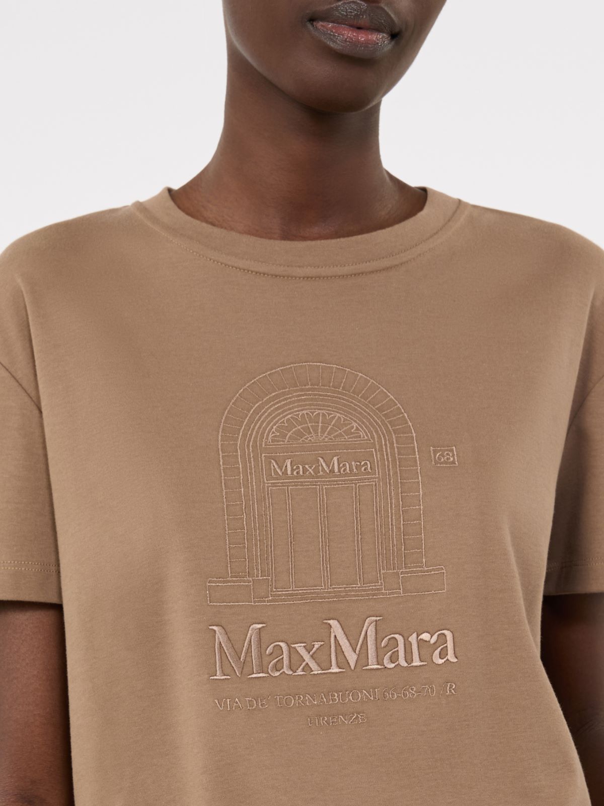 벨라 코튼 티셔츠 - HAZELNUT BROWN - Max Mara - 5