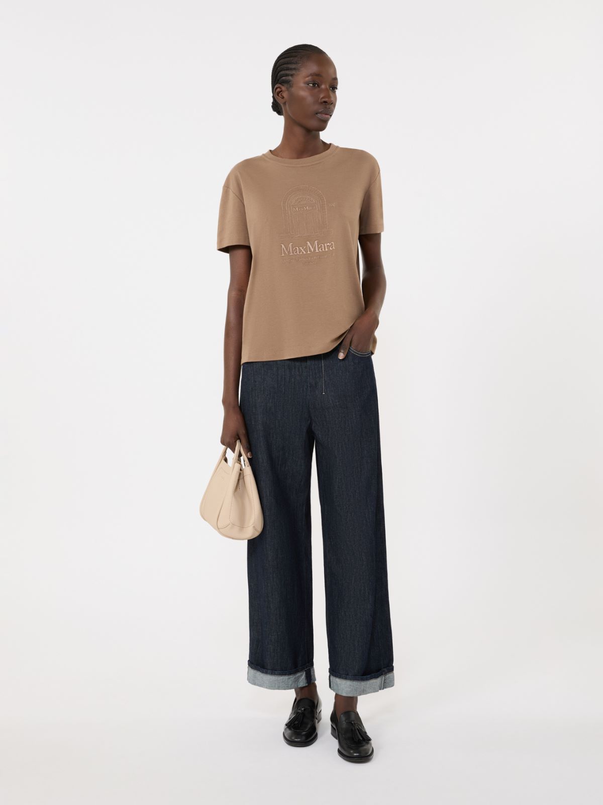 벨라 코튼 티셔츠 - HAZELNUT BROWN - Max Mara