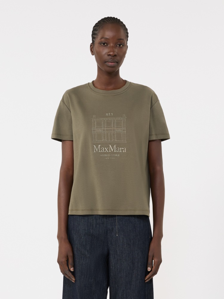 벨라 코튼 티셔츠 - KAKI - Max Mara - 2