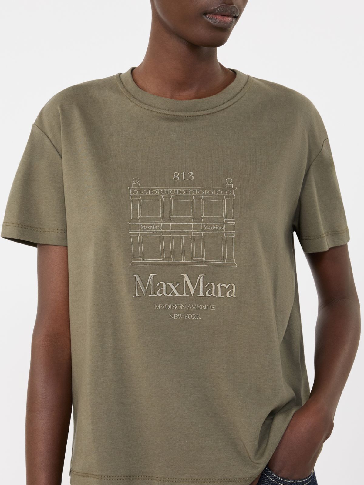 벨라 코튼 티셔츠 - KAKI - Max Mara - 4
