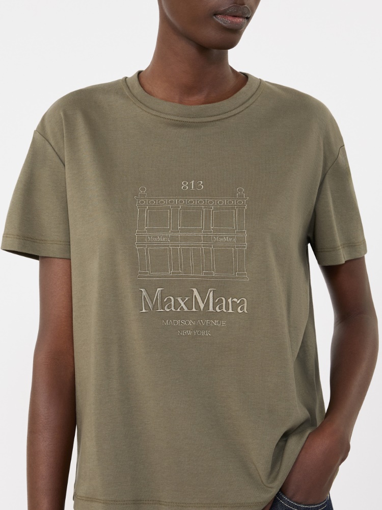 벨라 코튼 티셔츠 - KAKI - Max Mara - 4