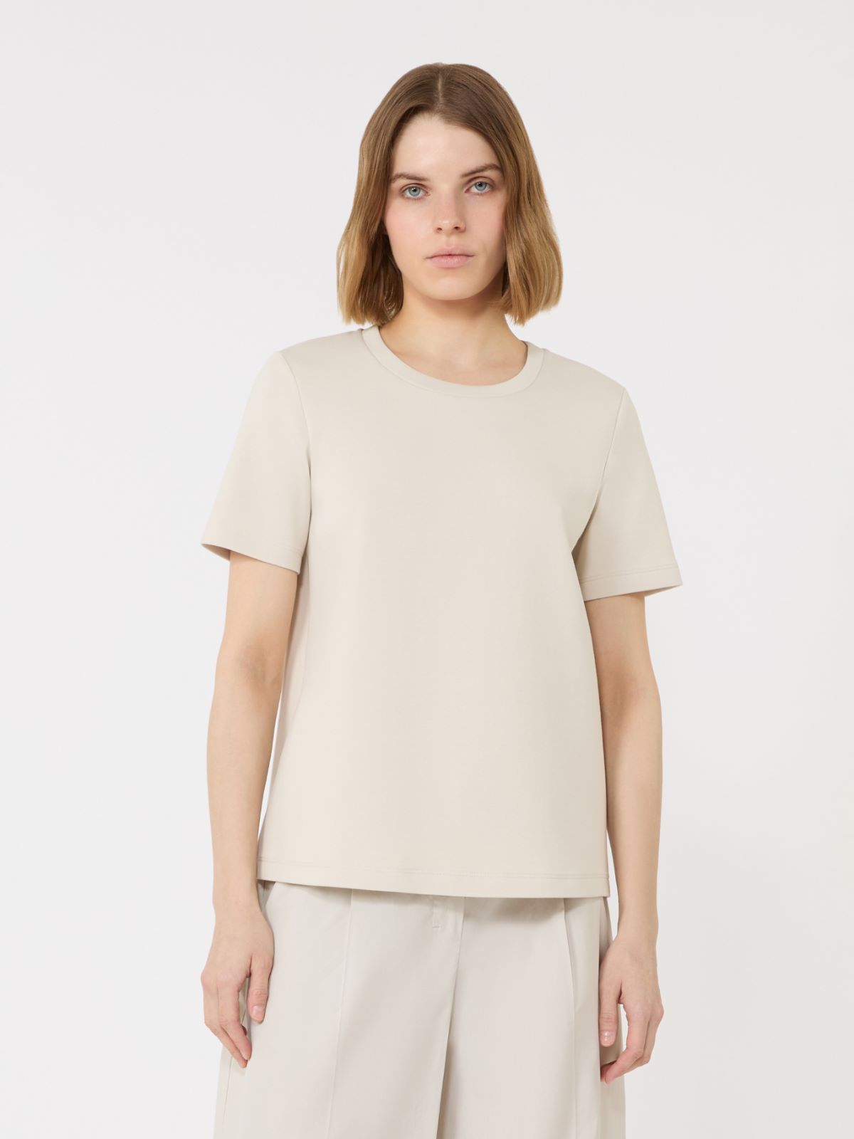 Scuba jersey T-shirt - BEIGE - Max Mara - 2