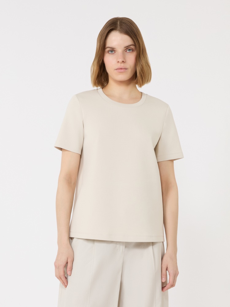 Scuba jersey T-shirt - BEIGE - Max Mara - 2