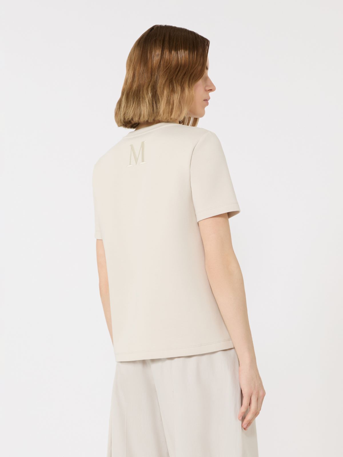 Scuba jersey T-shirt - BEIGE - Max Mara - 3