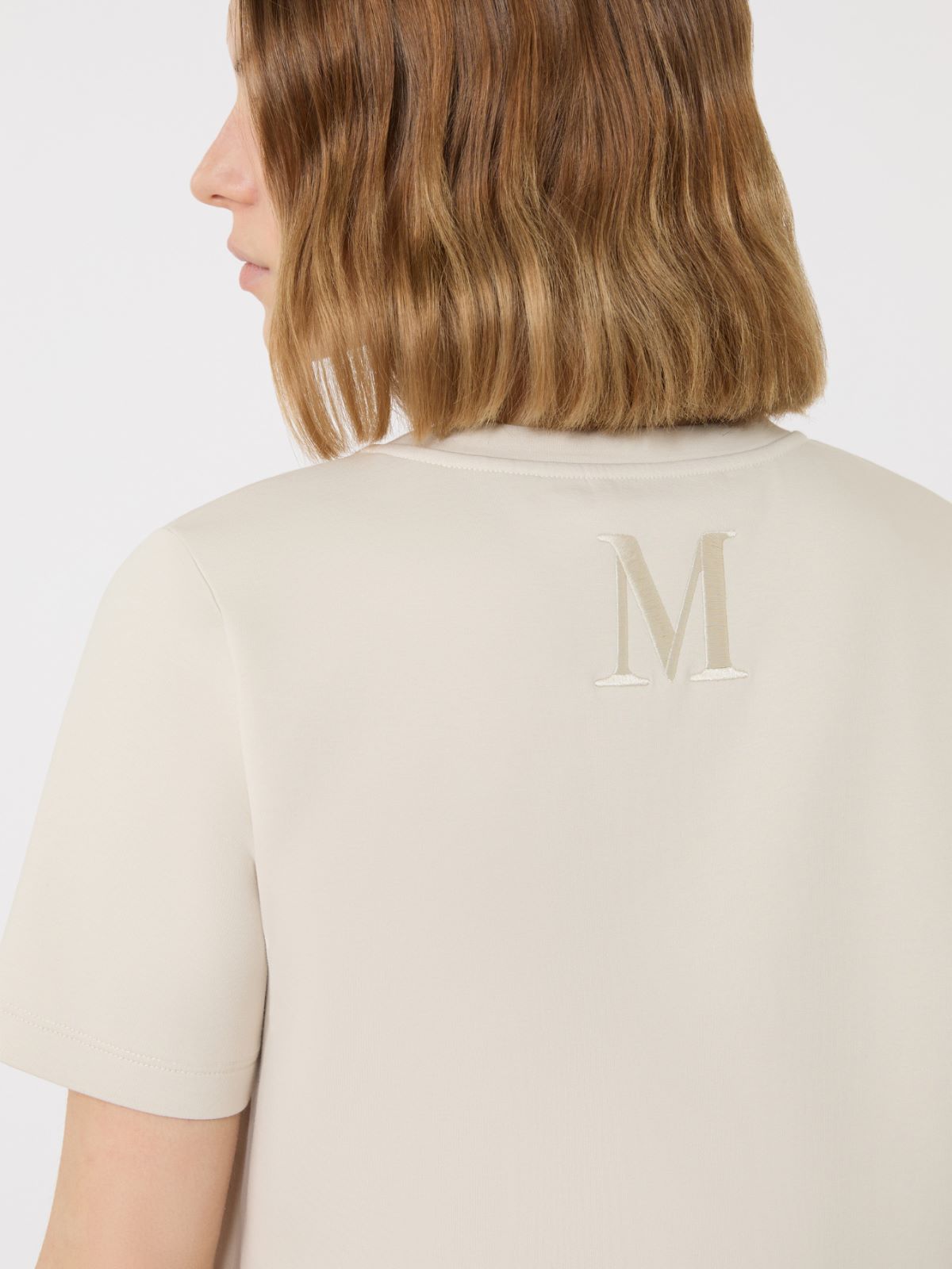 Scuba jersey T-shirt - BEIGE - Max Mara - 4