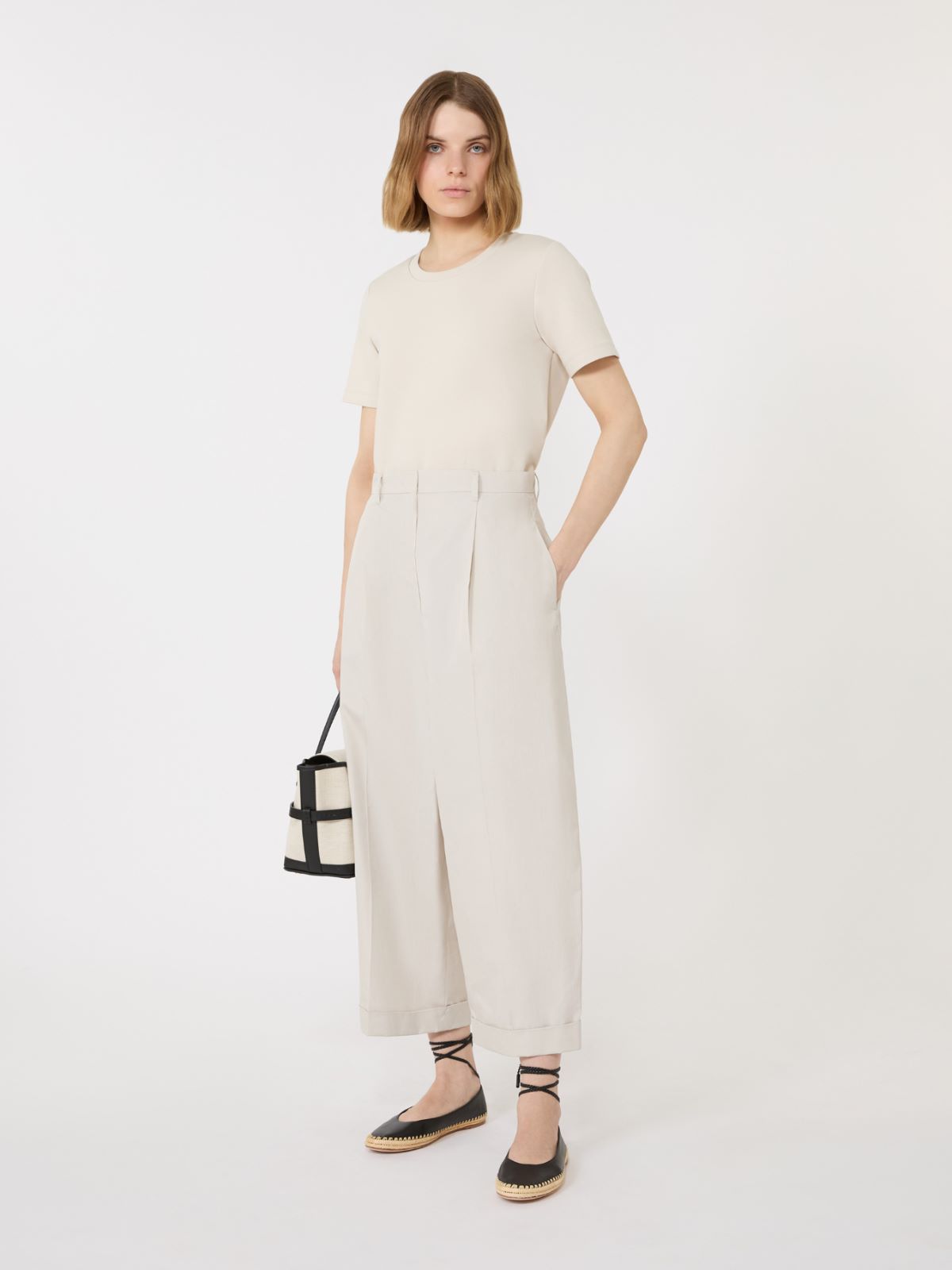 Scuba jersey T-shirt - BEIGE - Max Mara