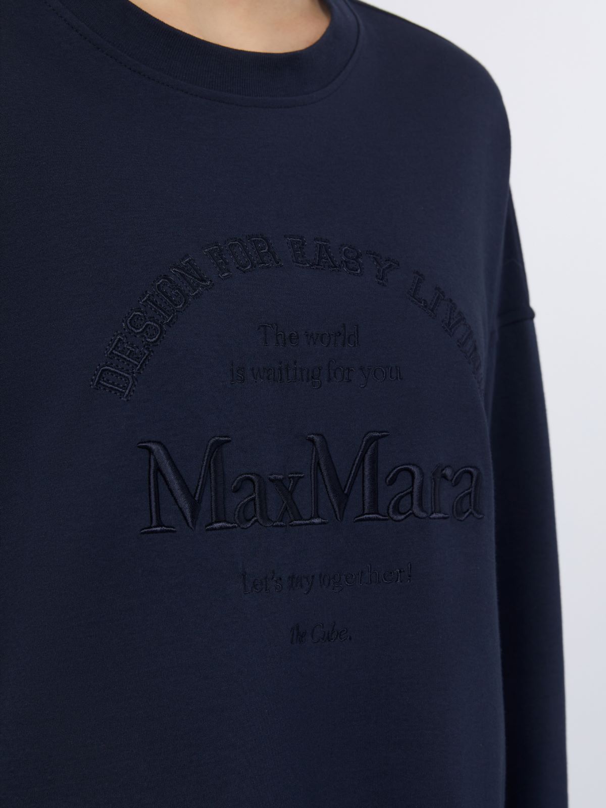 Oversized jersey T-shirt - ULTRAMARINE - Max Mara - 5
