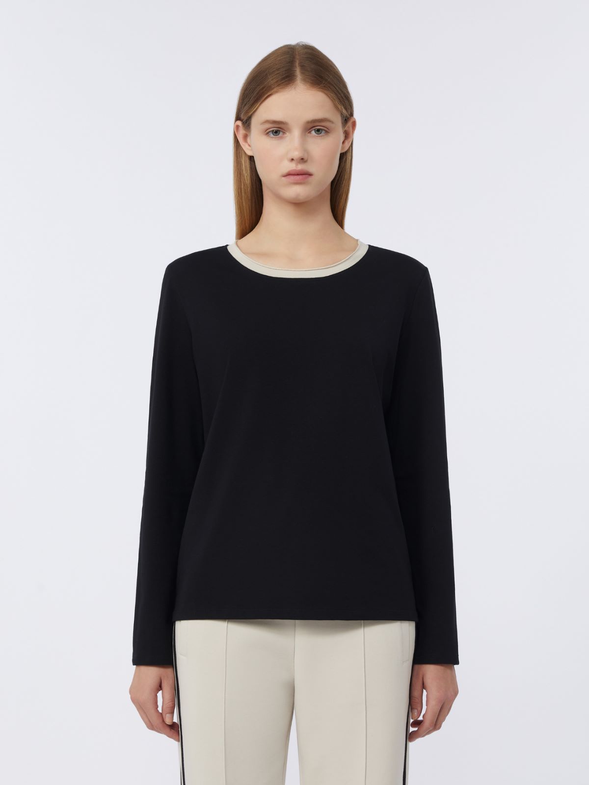 Camiseta básica de punto - NEGRO - Max Mara - 5