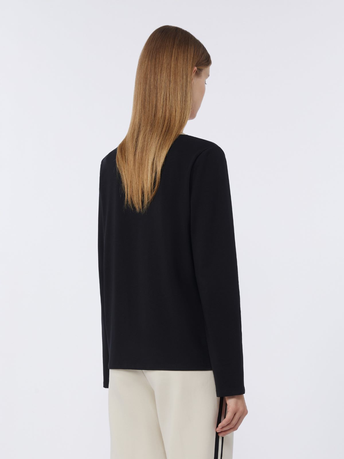 Camiseta básica de punto - NEGRO - Max Mara - 5